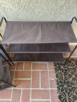 New 3 Simple Canvas Fabric 3 Tier Rack $15 each