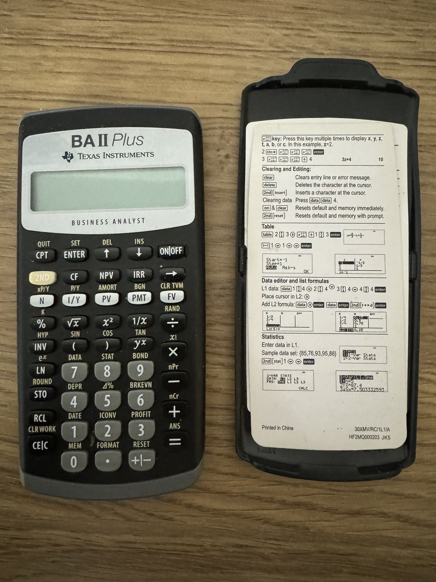 Texas Instruments BA II PLUS 10 Digit Financial Calculator