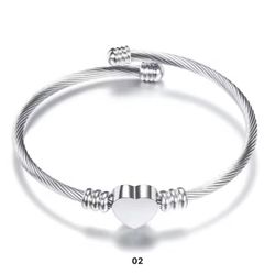 Classic design stainless steel heart bracelets 