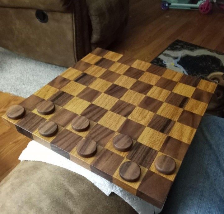 Handmade Wooden Checker Or Chess Boards