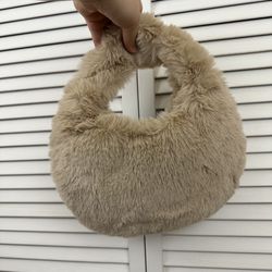 NEW Super Soft Furry Small Hobo Shoulder Bag