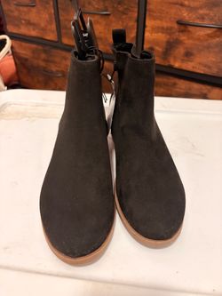 Black Suede Chelsea Ankle Boots