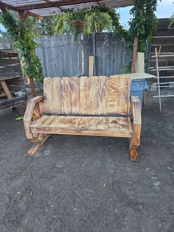 Wooden bench