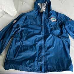 Nike Miami Dolphins Blue Rain Jacket