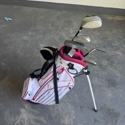 Girls Youth Golf Clubs And Bag