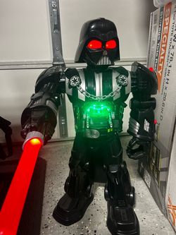 Star Wars Darth Vader Bot used– Working Lights + Stormtrooper Key
