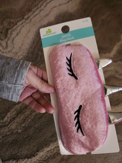 Pink sleep mask