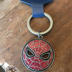 Spiderman keychain sparkly