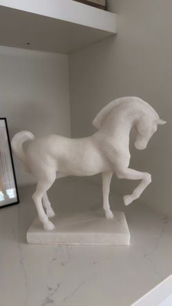 White Horse Sculpture Decorative Figurine