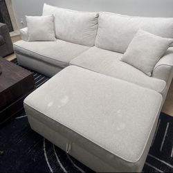 Living Spaces Couch & Ottoman