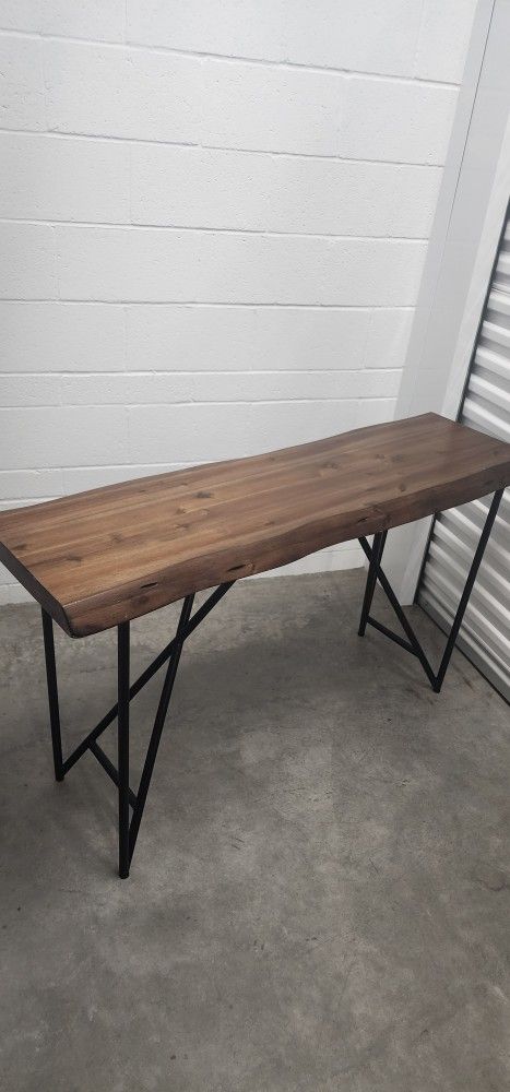 Wood And Iron (Sofa/console) Table
