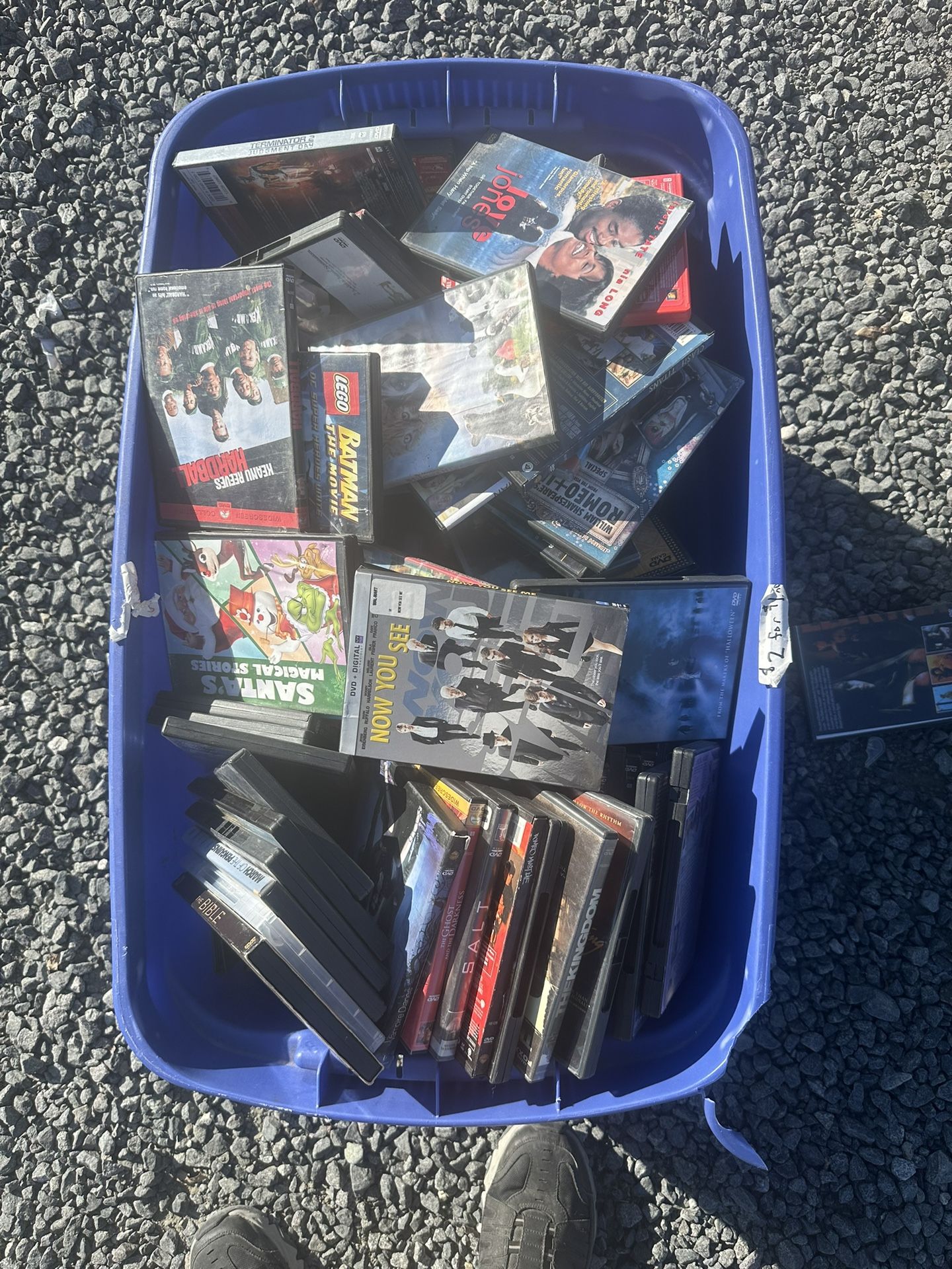 Tub Of Dvds Over 50 To 100 Dvds