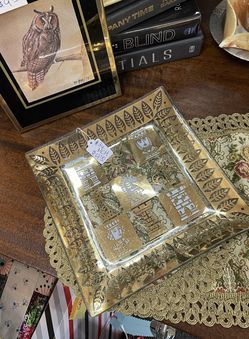 Tray Dish MCM Gold Square 