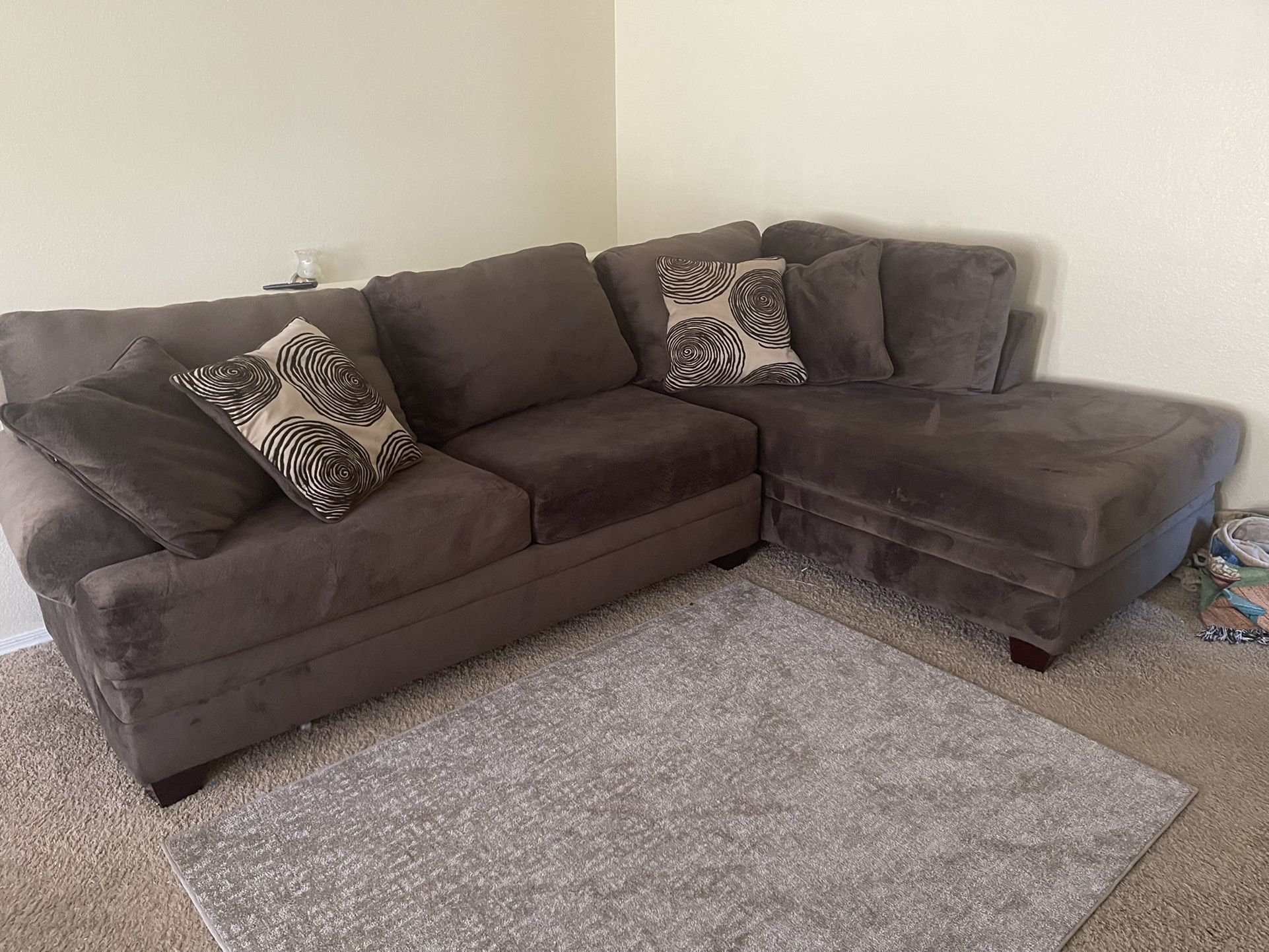 Oversized Brown Sectional 