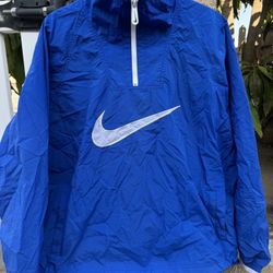 Vintage Nike Middle Swoosh Embroidery Windbreaker Pullover Sweater 