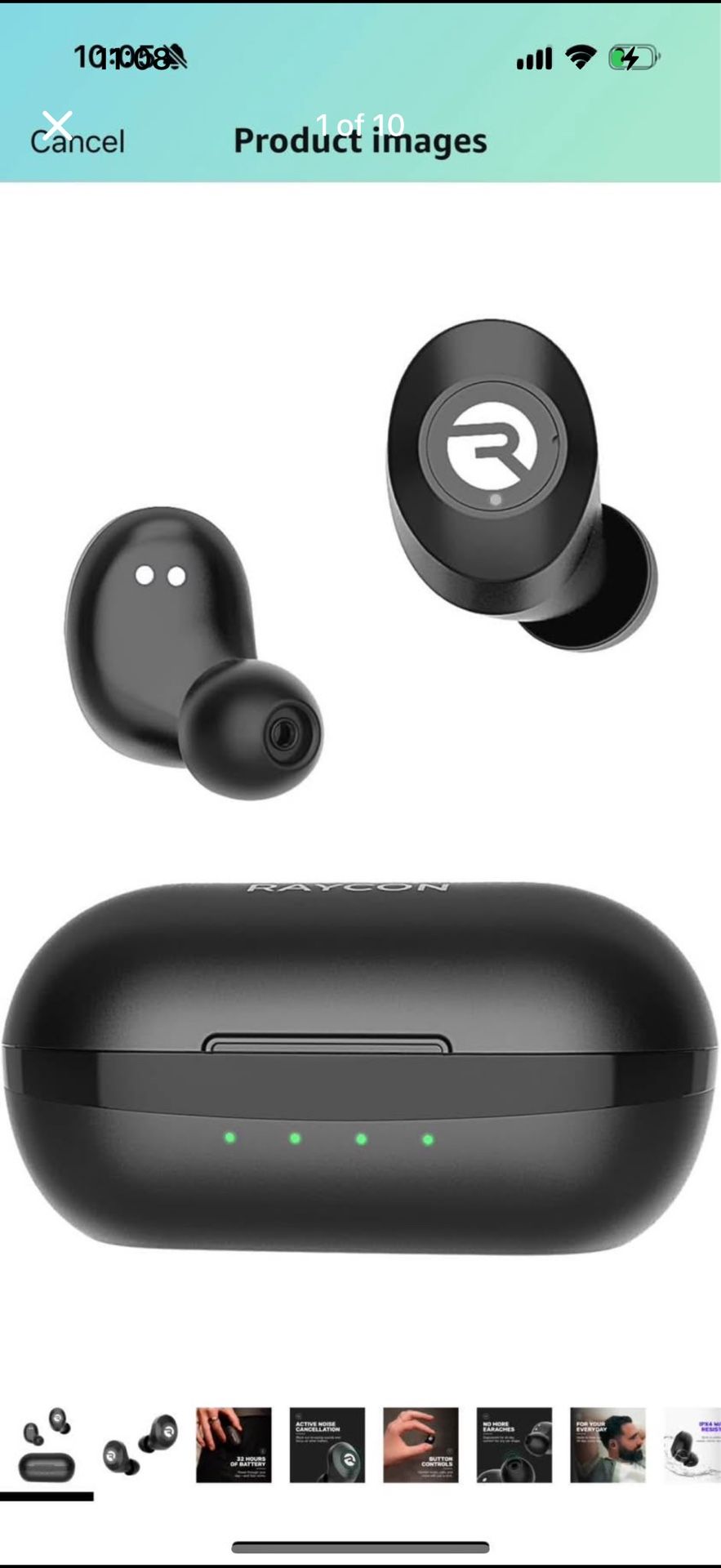 Raycon Everyday Earbuds Classic Bluetooth Wireless with Microphone - Stereo Sound, Active Noise Canc