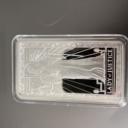 10 Oz PAMP Lady of Justice silver bar