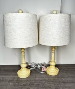 Rustic Table Lamps 20”tall Set of 2