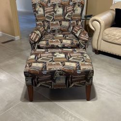 Ethan Allen Chair And Ottoman 