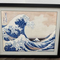 Oriental Wave Print (Framed)