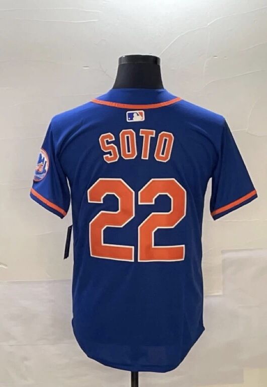 MLB New York Mets Soto Lindor Jersey new york Mets team standard fashion baseball clothes.