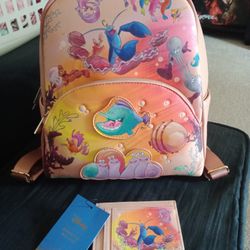 Danielle Nicole Little Mermaid Mini Backpack And Cardholder