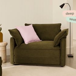 $1,000 Koala Twin XL Sofa Bed – Corduroy Moss Green – NEW in Box