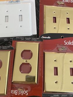 Double switch plates and double plug plates 