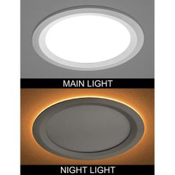 Commercial Electric 8" Canless LED Recessed Light Color Changing w/ Night Light