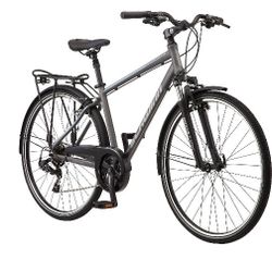 Schwinn Network 6c Hybrid Bike, 21 Speeds, Large 19.5" Mens Style Frame, 700c Wheels, Grey