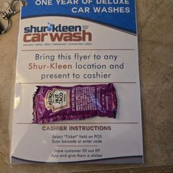 One Year Deluxe Car Washes Surkleen