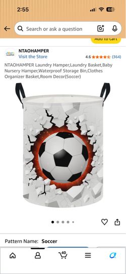 Free soccer clothes hamper