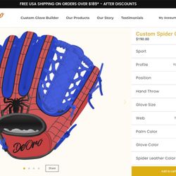 Custom Spider Glove | Infield, Outfield, Pitcher | Baseball & Softball  