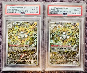 Magneton POKEMON CENTER IR- 2024 Surging Sparks P.C. ETB Promo - Illustration Rare - PSA 10 Gem Mint