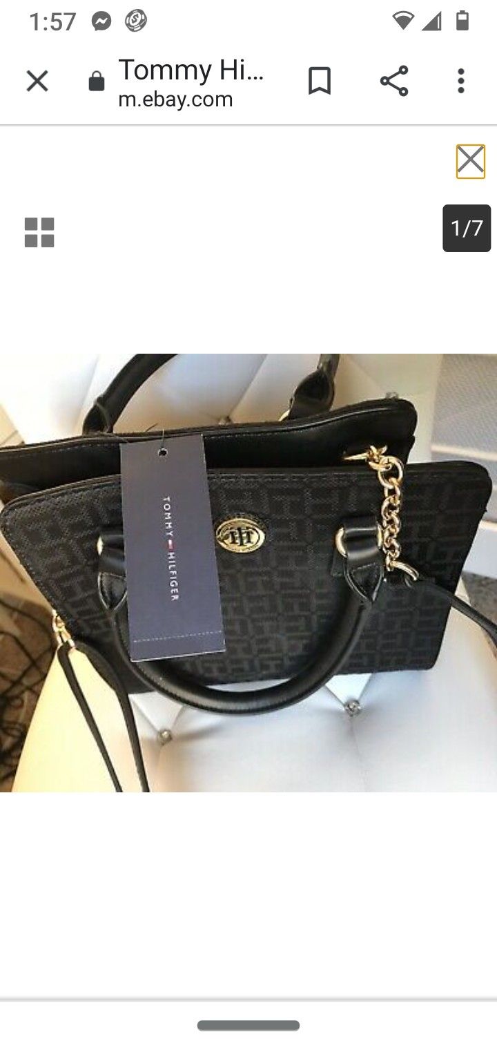 Tommy Hilfiger NWT Purse Crossbody Shopper Black