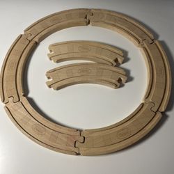 Thomas & Friends Wooden Railway Train Track Lot of 8 Pieces Curved One Sided