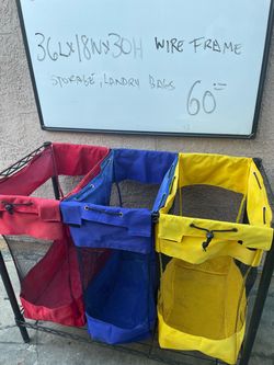 Wire Frame Laundry Sorter with 3 Bags