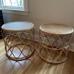 Opal House Rattan Side Tables 