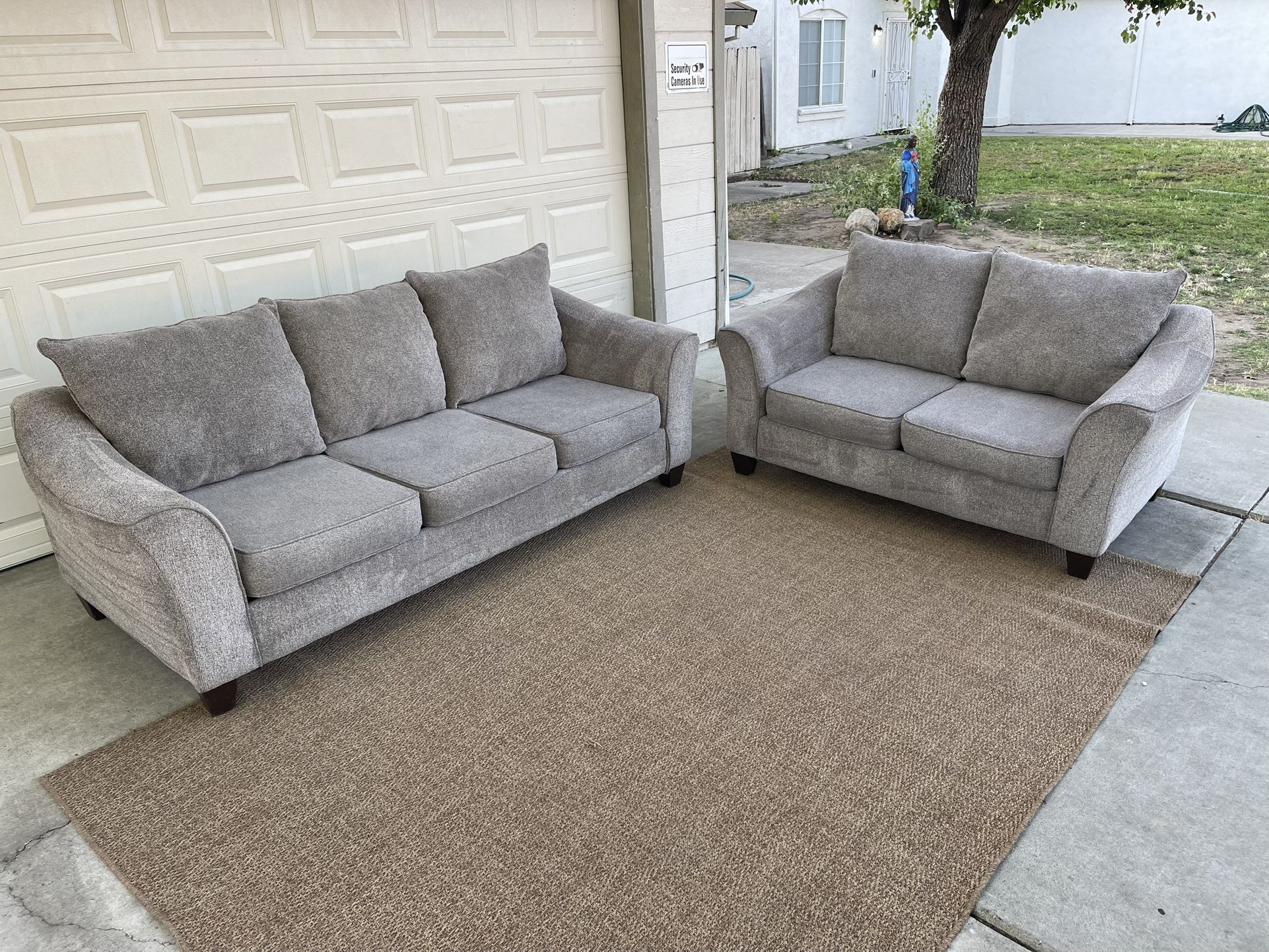 MATCHING SET SOFA AND LOVE SEAT.