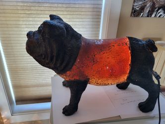 Bulldog Tiffany style lamp like new