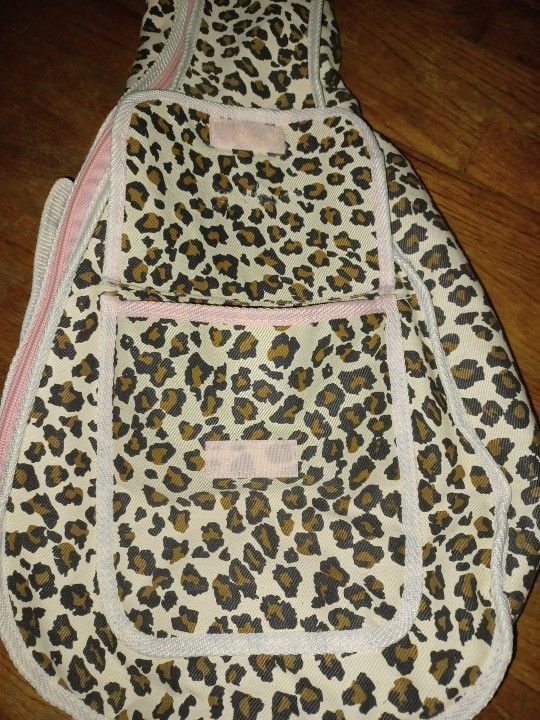 Classic Leopard Print.jpg 41 42 In Acoustic Guitar Bag With Adjustable Shoulder Strap Guitar Bag with Light White With Pink Zipper Hanger, Suitable