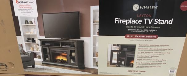 Fireplace tv stand