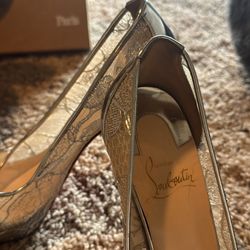 Christian Louboutin Silver Heels