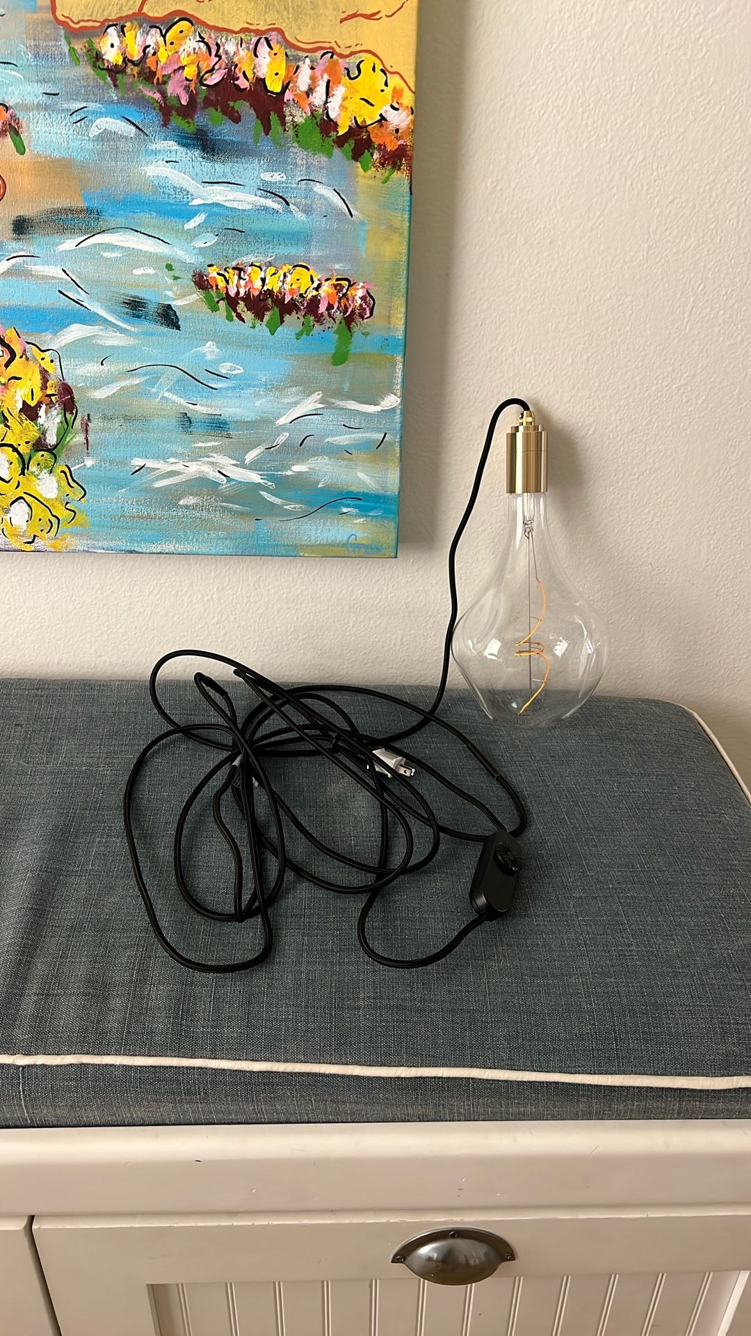 Tala Brass Plug-In Dimmable Pendant