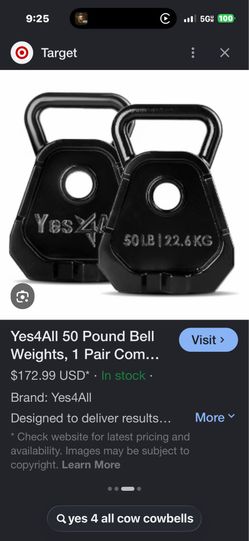 25&50lb cow bells