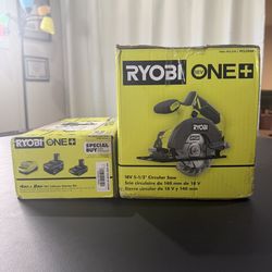 RYOBI ONE+ 18V Circular Saw Kit 2.0Ah 4.0Ah Batteries Charger New