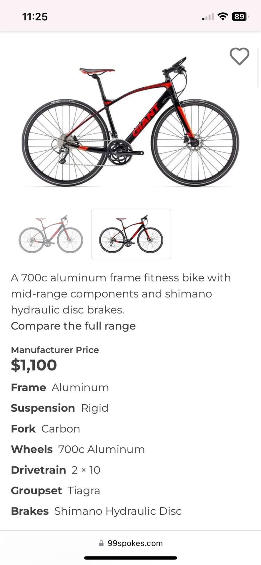 Giant FastRoad SLR 1 Bike XL