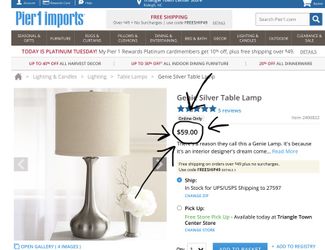 Pier One Set of Lamps