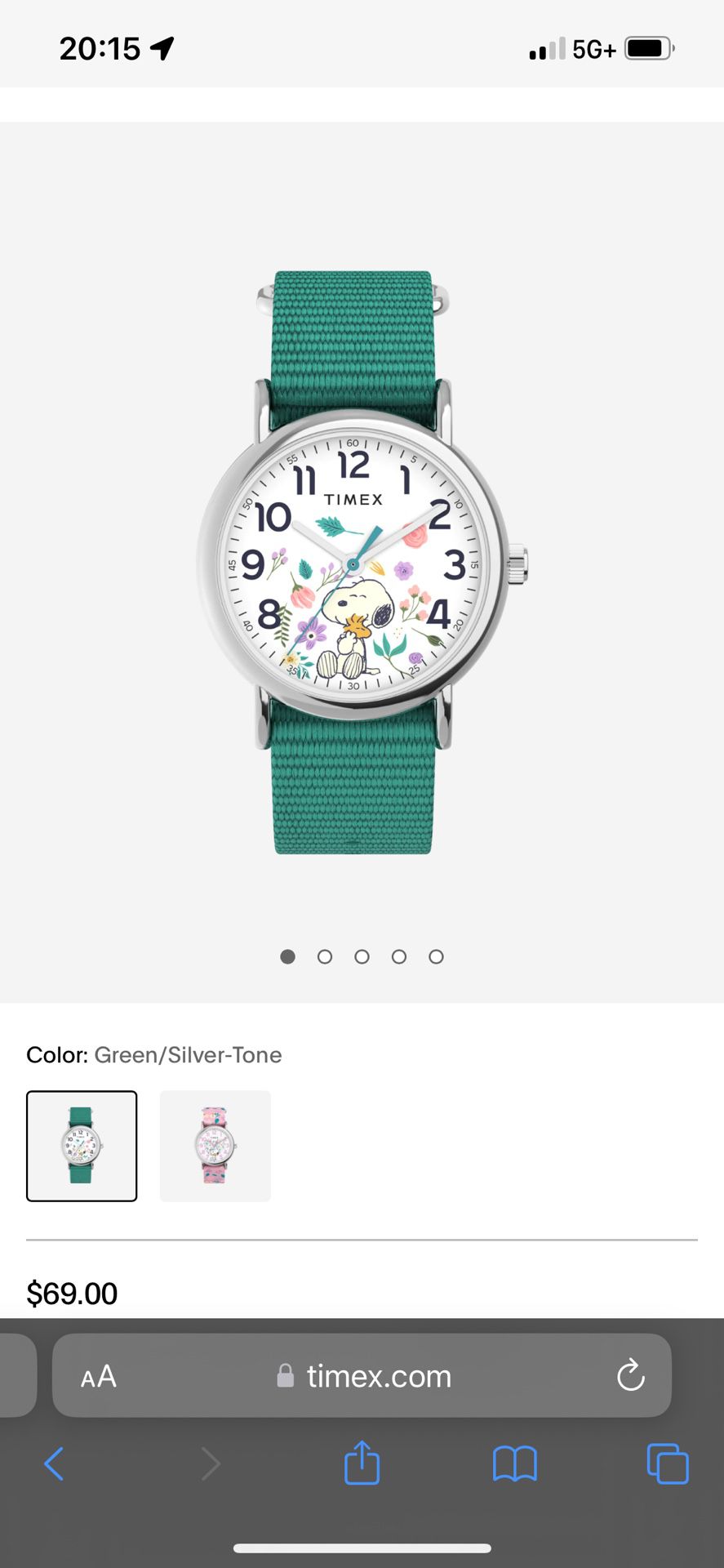 Timex Snoopy Watch 