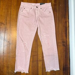 Mossimo Supply Co. Distressed Boyfriend Jeans in Dusty Pink